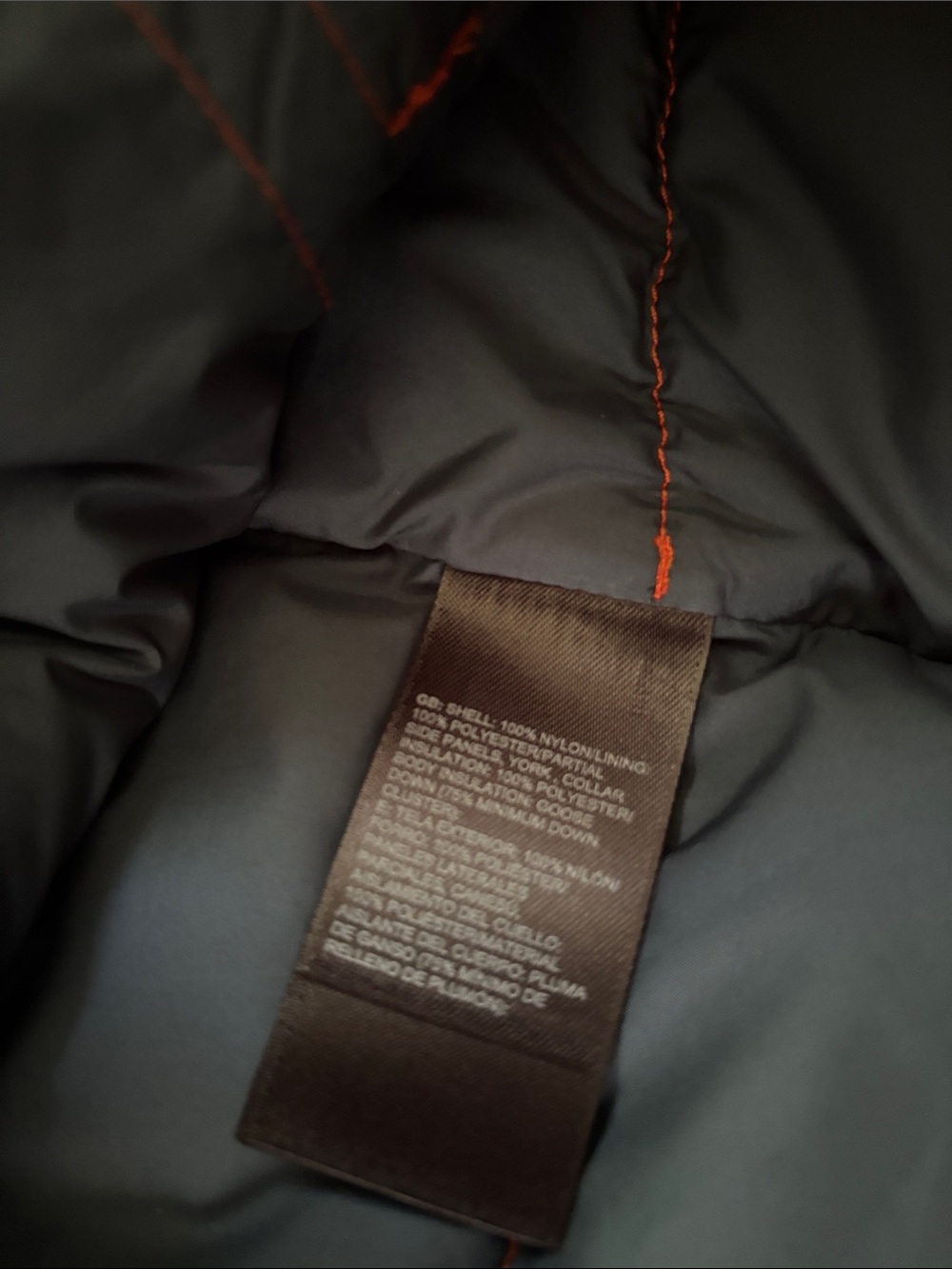 The North Face Orange Quilted Puffer Vest - Picture 3 of 4